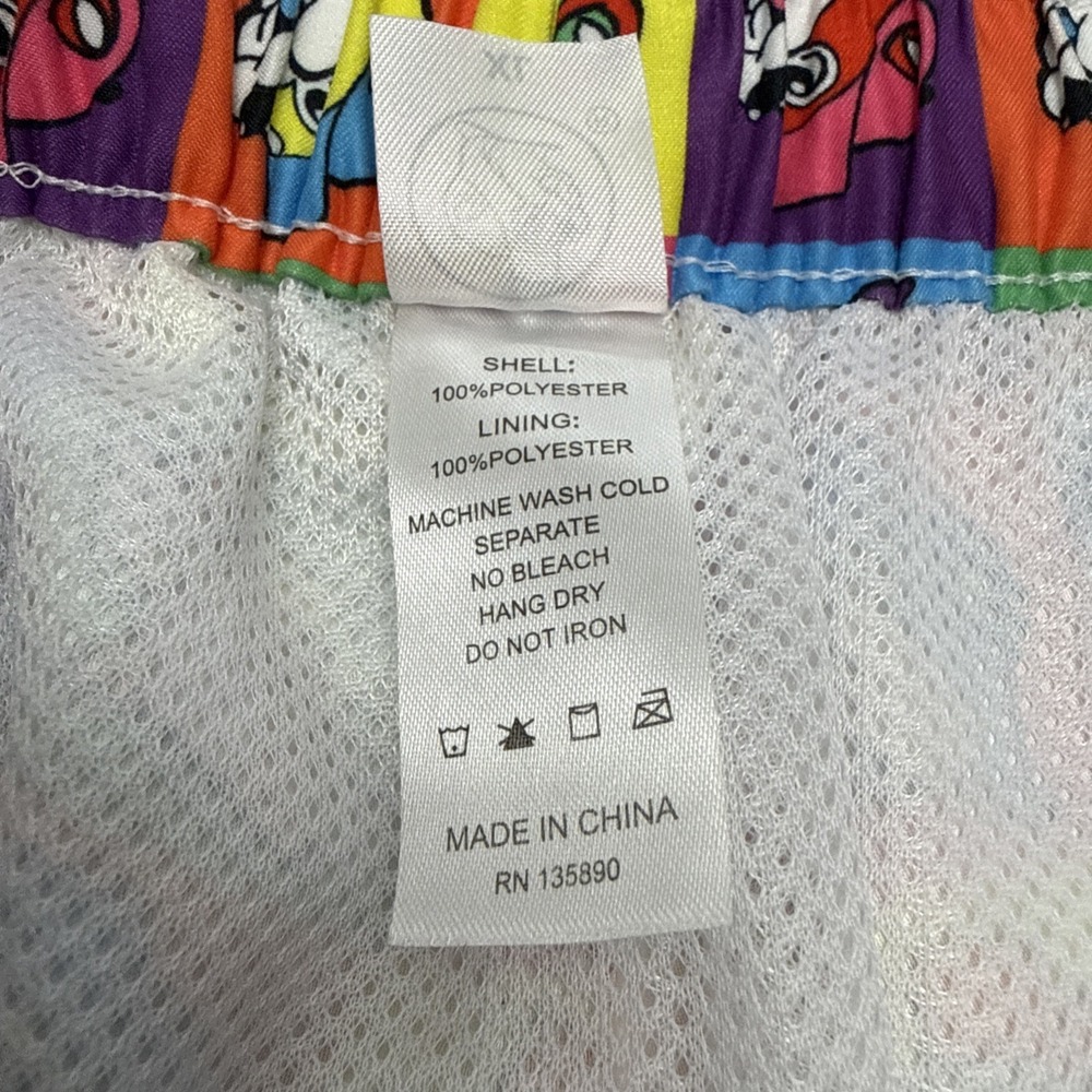 Buc-ees beaver swim trunks men's XL colorful checkered retro brief lined novelty - Picture 11 of 11